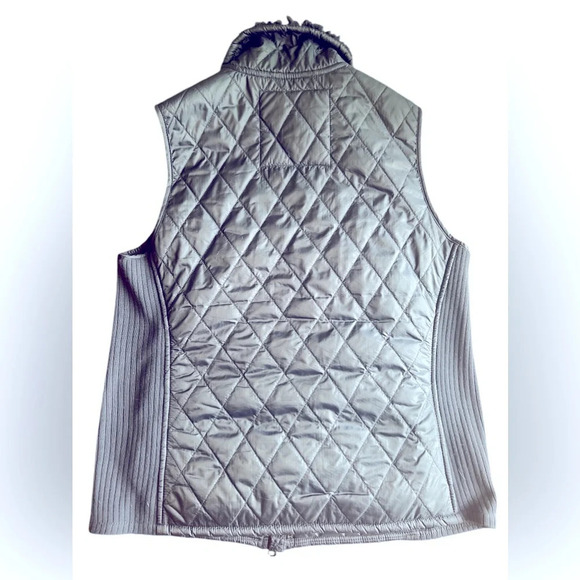 L.L. Bean Quilted Vest Women’s Medium Navy Blue Zip Front - Picture 6 of 7